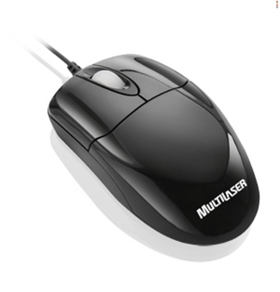 Mouse Multilaser Black Piano USB - MO139