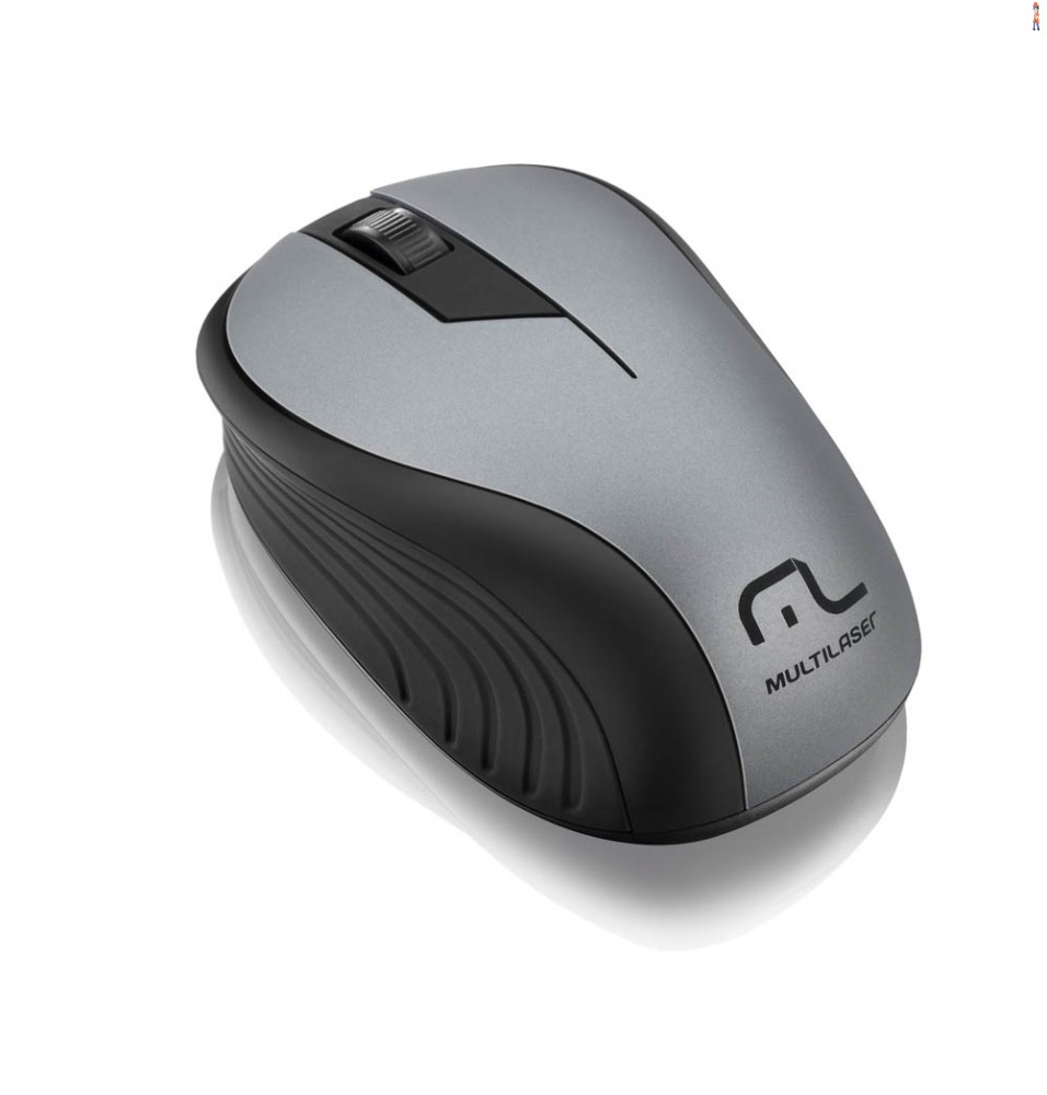 Mouse Multilaser Sem Fio 2.4Ghz Preto Grafite USB - MO213