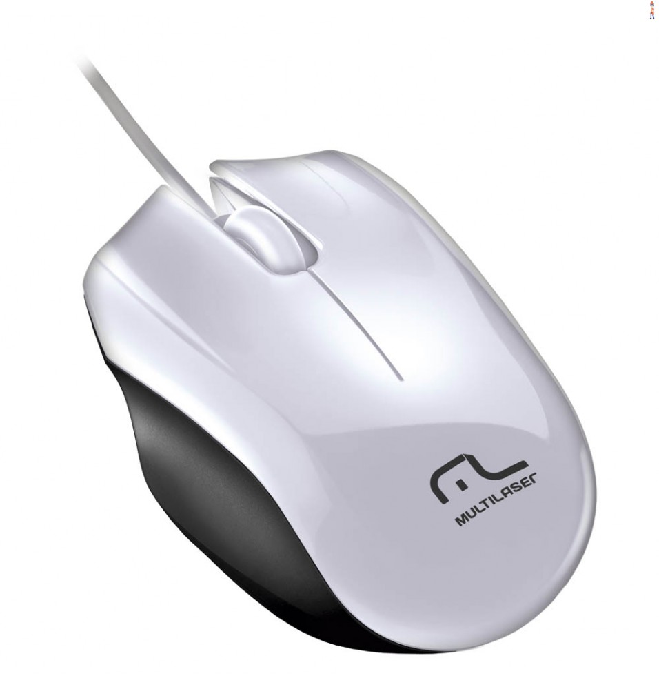 Mouse Multilaser SPort USB Branco USB - MO217
