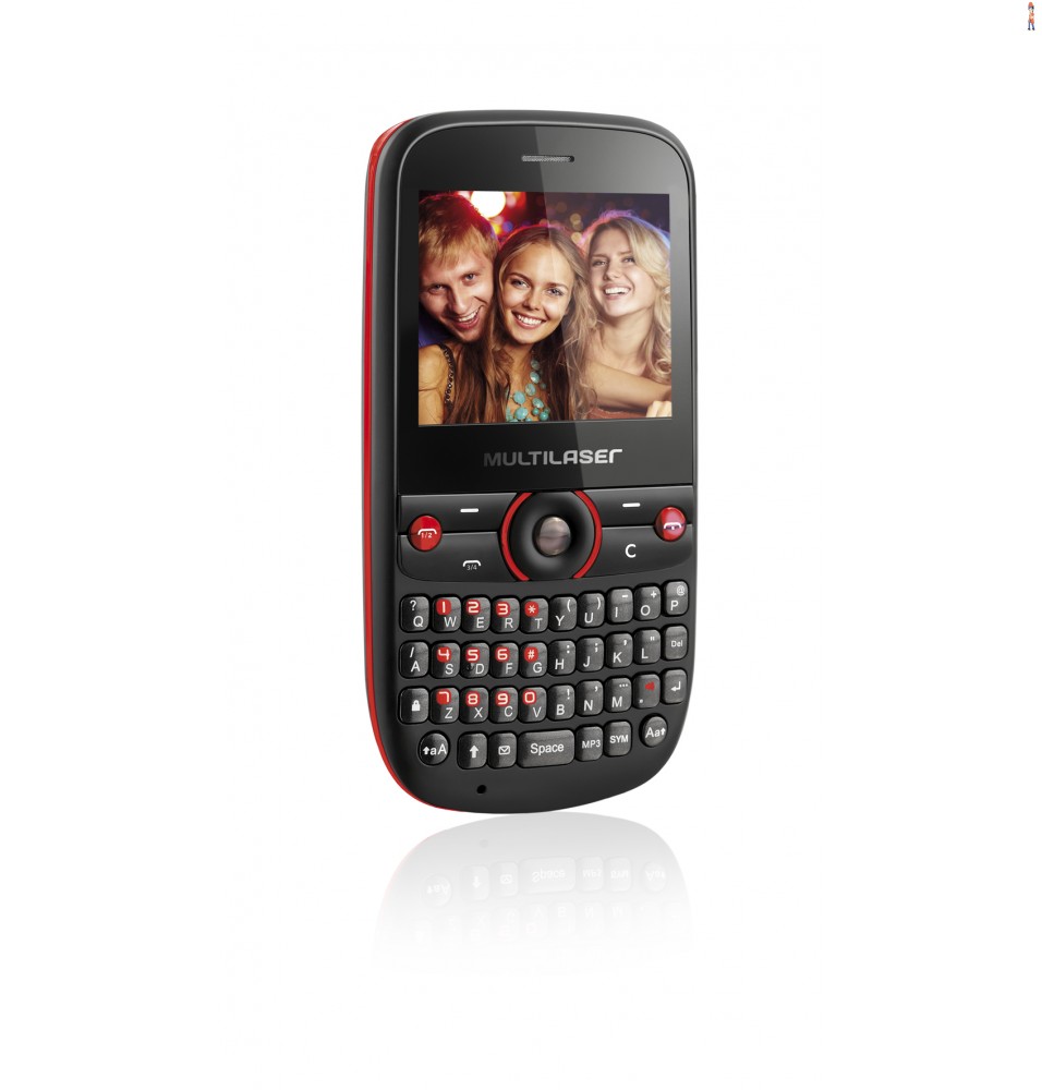 Celular Multilaser Star 4s 4chip Quadri Cam1.3 - Preto/vermelho - P3193