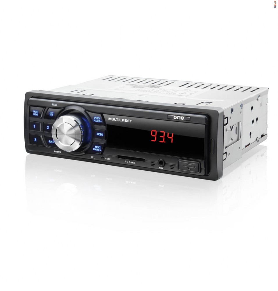 Som Automotivo Multilaser One MP3 Entradas USB SD e Auxiliar P2 - P3213