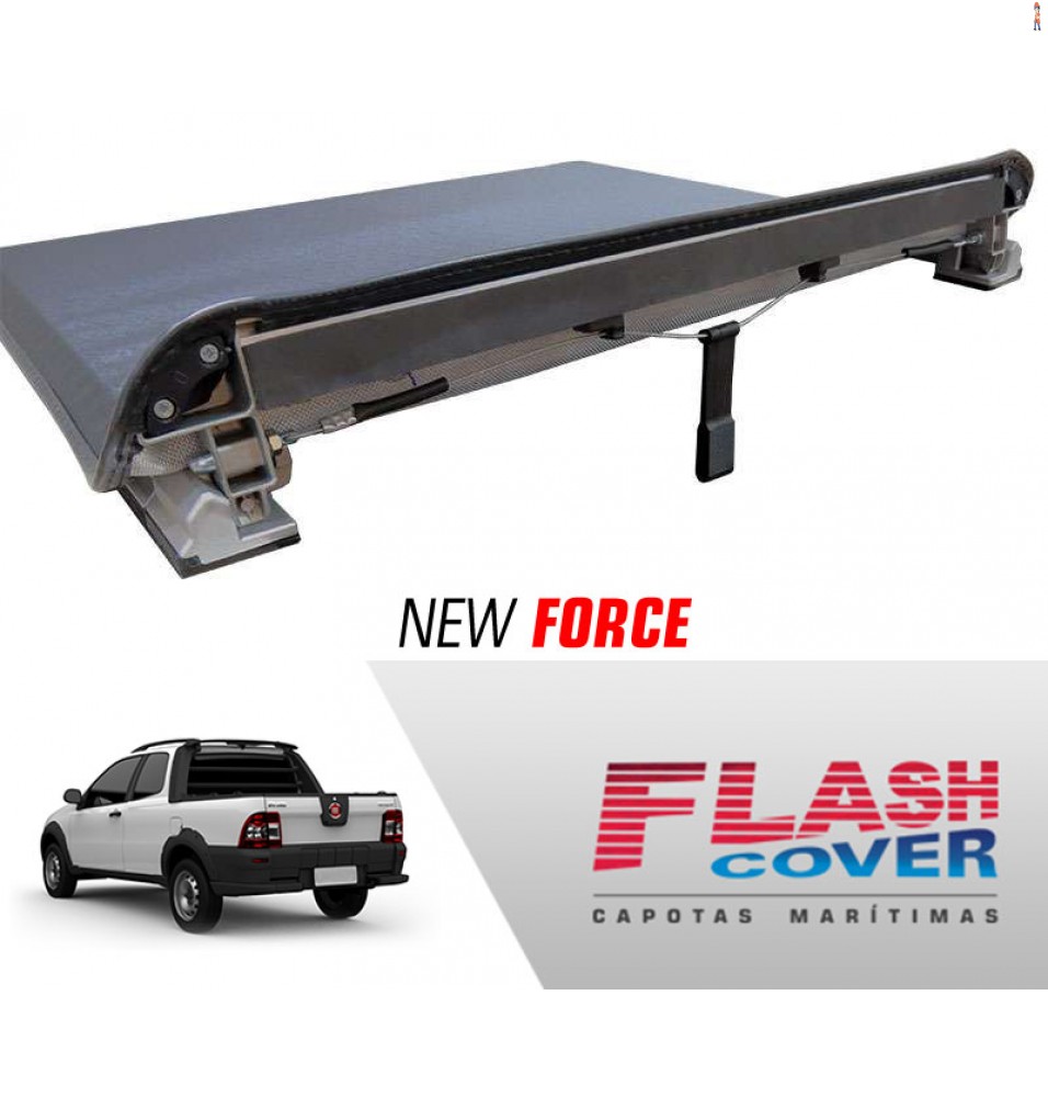 Capota Maritima FlashCover NewForce FIAT STRADA BAS CD C/GAN C/STP 10/2013 BNF  Capota: BN157F
