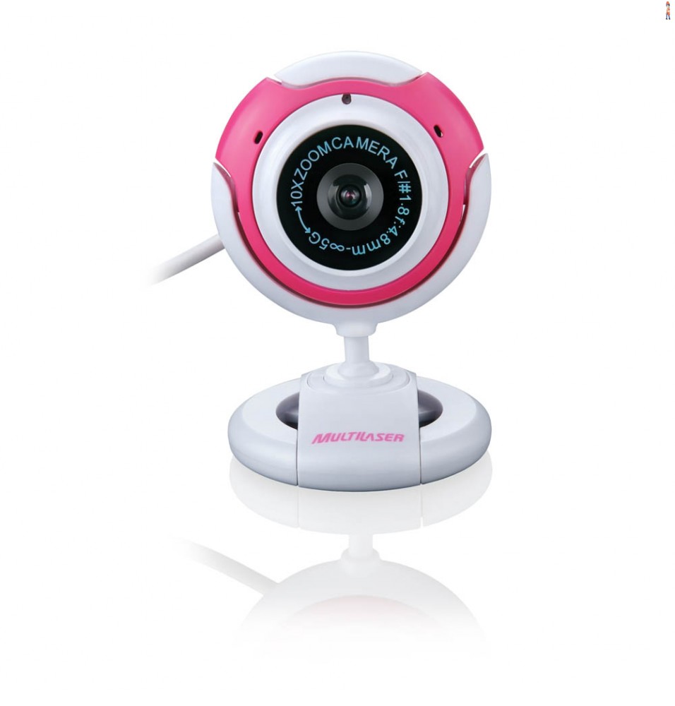 Webcam Multilaser 1.6Mp com Função Fotográfica Rosa - WC042