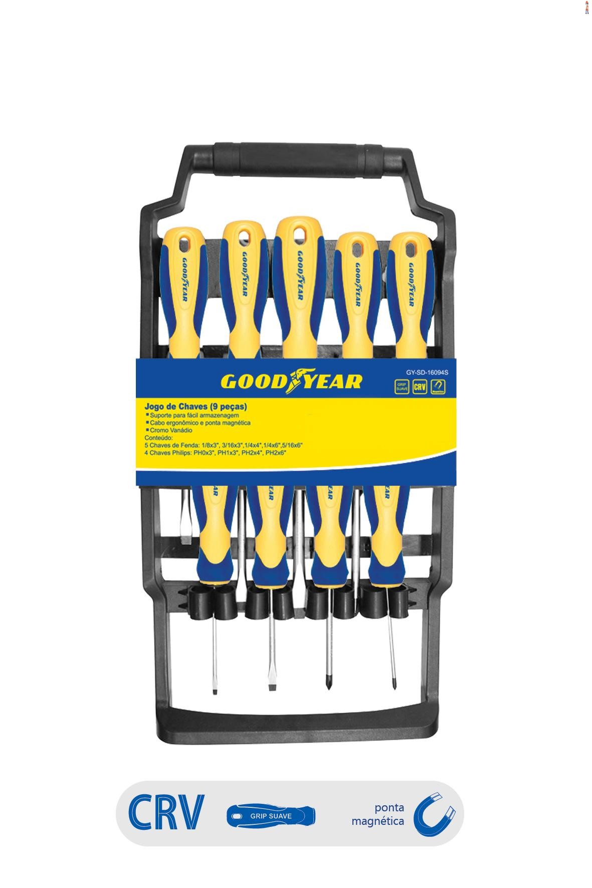 Jogo de Chaves GOODYEAR  5 PCS GY-SD-16094S