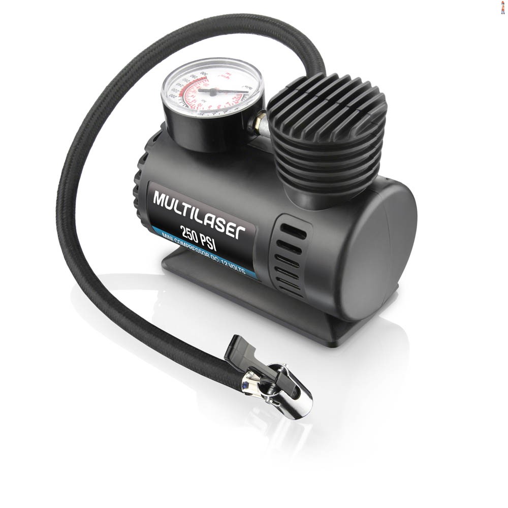 Compressor de Ar Multilaser 12V preto - AU601