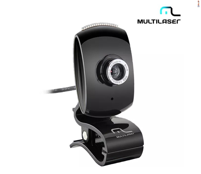 Webcam 16 MP Multilaser Plug n' Play - Black Piano - cod: WC046