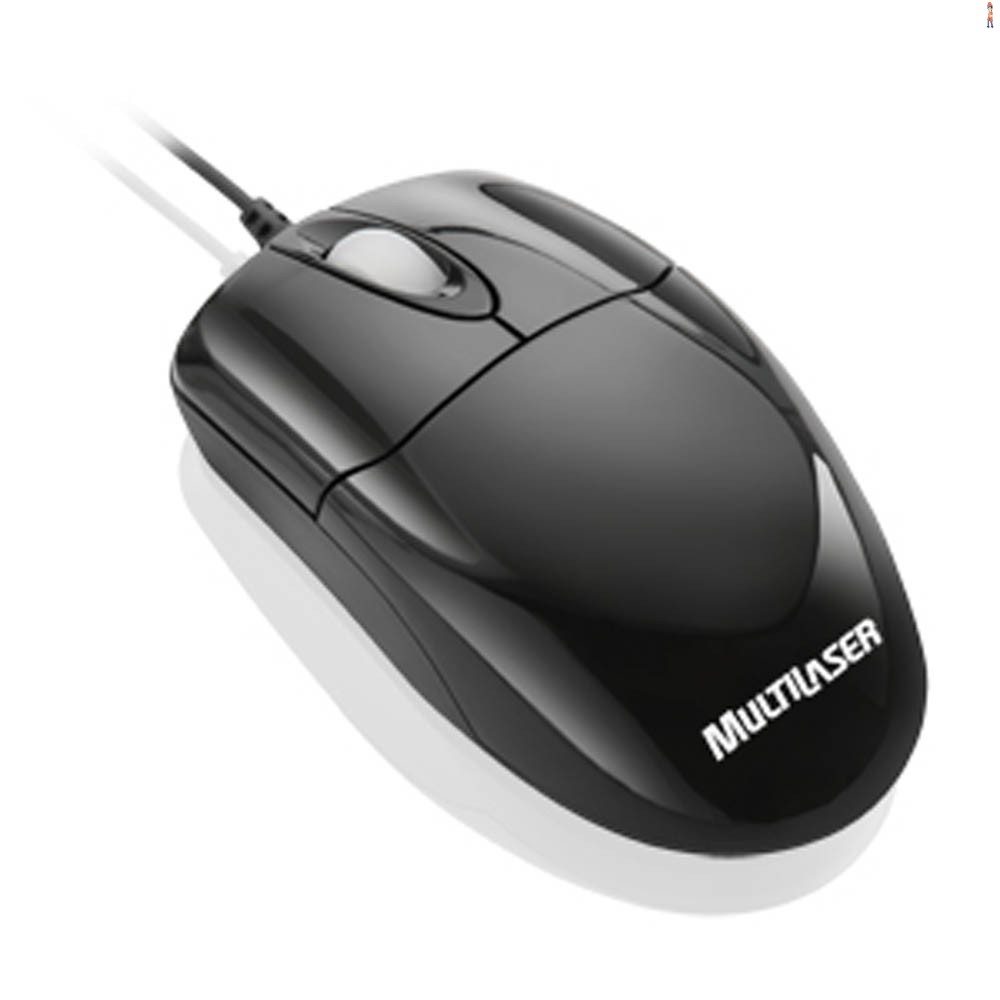 Mouse Multilaser Black Piano USB - MO139