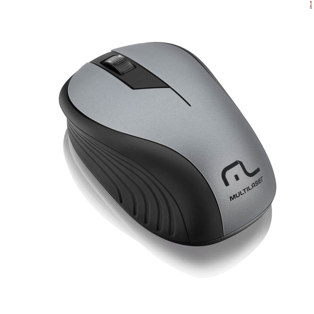 Mouse Multilaser Sem Fio 2.4Ghz Preto Grafite USB - MO213