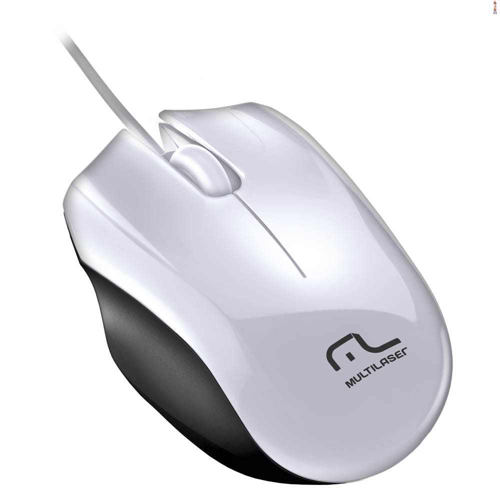 Mouse Multilaser SPort USB Branco USB - MO217