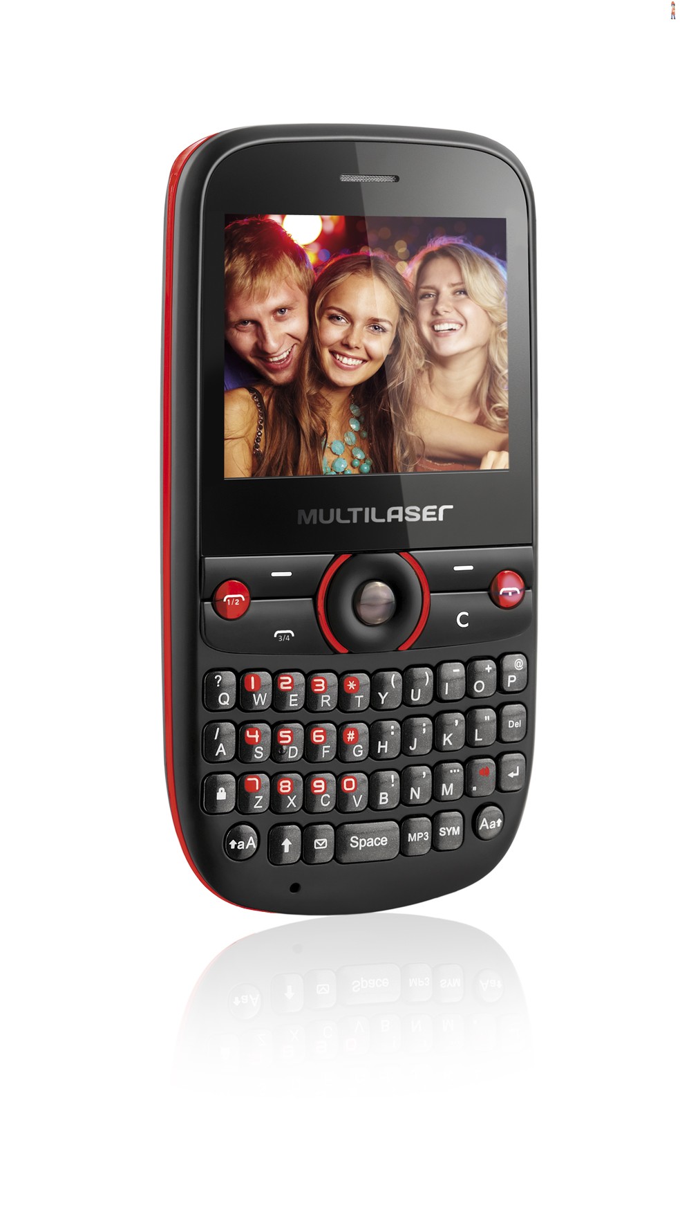 Celular Multilaser Star 4s 4chip Quadri Cam1.3 - Preto/vermelho - P3193