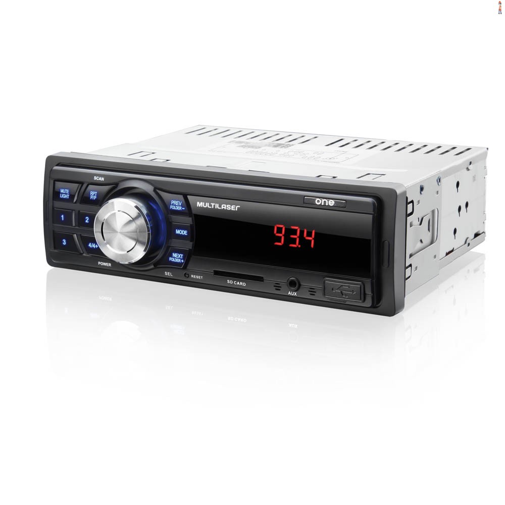 Som Automotivo Multilaser One MP3 Entradas USB SD e Auxiliar P2 - P3213