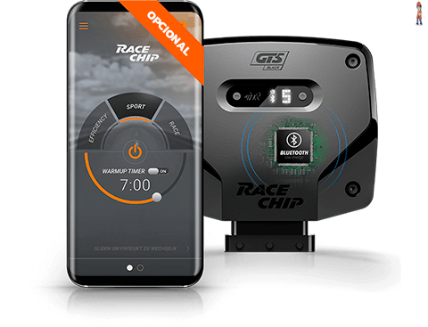 RaceChip Chiptuning "GTS Black" o upgrade para profissionais até +30% de potência, até +30% de torque, até +15% menos consumo, warm-up timer ativa apenas quando seu motor atinge a temperatura de operação, proteção extra, 7 mapeamentos selecionáveis