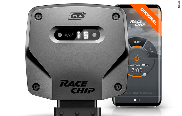 Racechip Chiptuning "GTS" a versão premium. Perfomance e qualidade fenomenais. Até +30% de potência, até +30% de torque, até +15% menos consumo, 7 mapeamentos selecionáveis