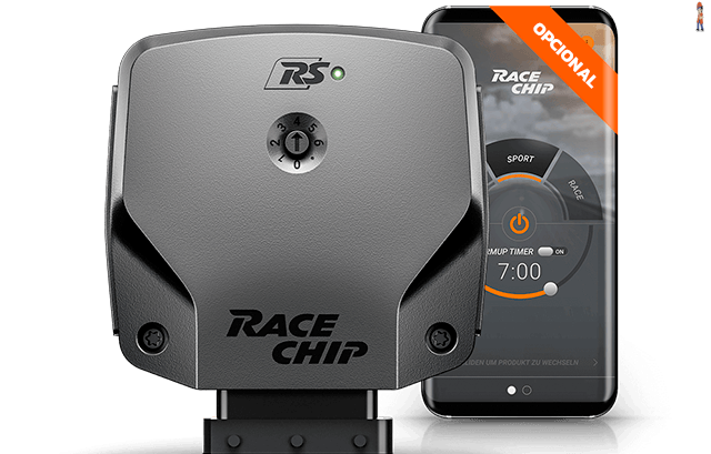 RaceChip Chiptuning "RS" o mais vendido. Alta performance e segurança. Até +25% de potência, até +25% de torque, até 15% menos consumo, 6 mapeamentos selecionáveis
