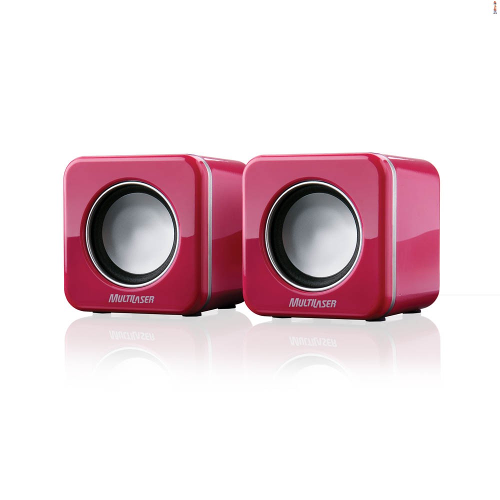 Caixa de Som Multilaser 4W RMS Mini Rosa - SP103